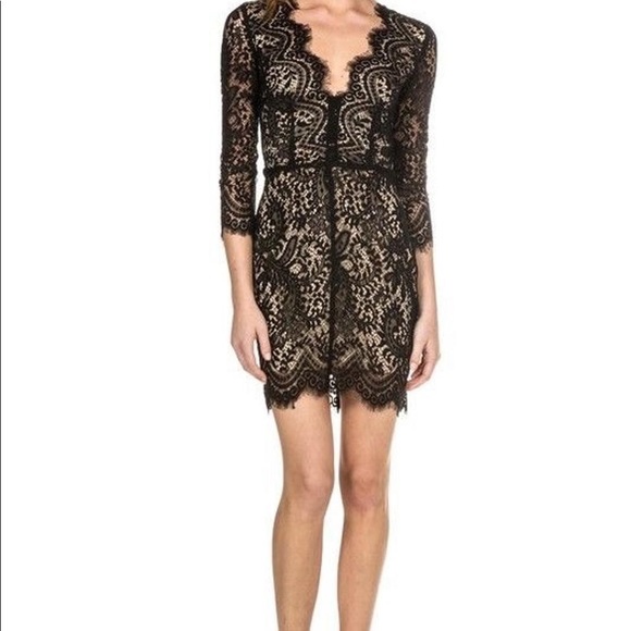 lace mini dress with short sleeves Elyse Lace Short Sleeve Mini Dress main image 1